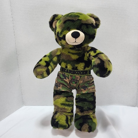 Build a Bear Workshop 16" Jungle Camouflage Plush Teddy Bear stuffed animal toy - Picture 5 of 9
